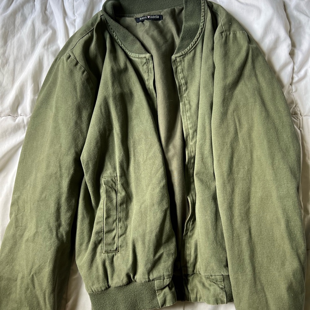 Olive Green Bomber Jacket